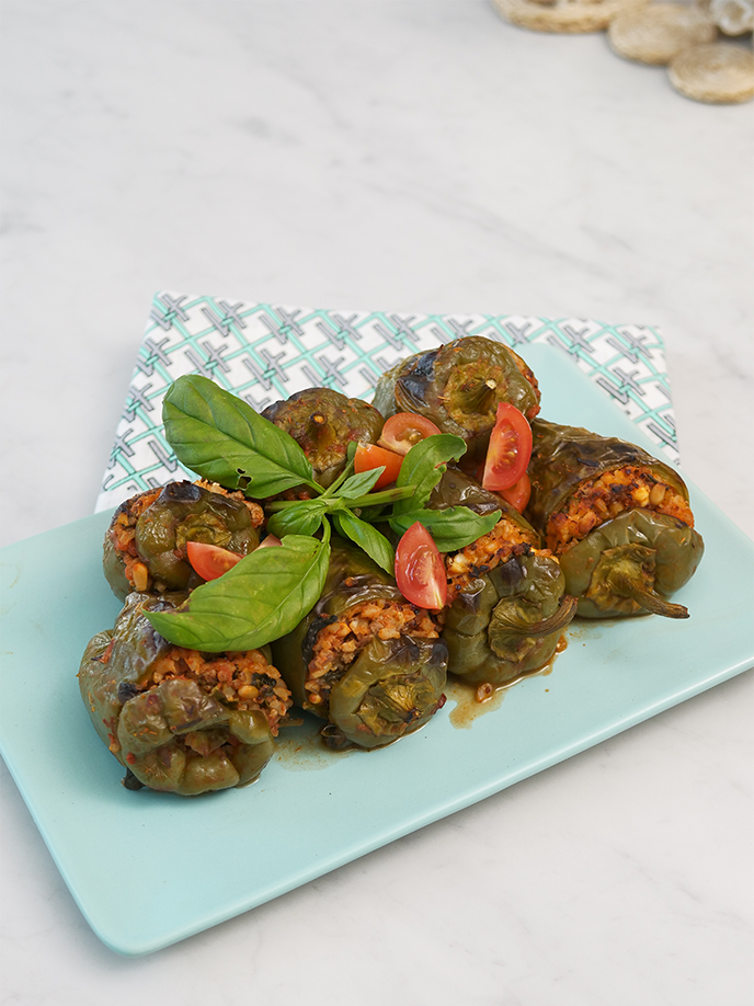 Greek Capsicum Yemista (Stuffed Peppers)