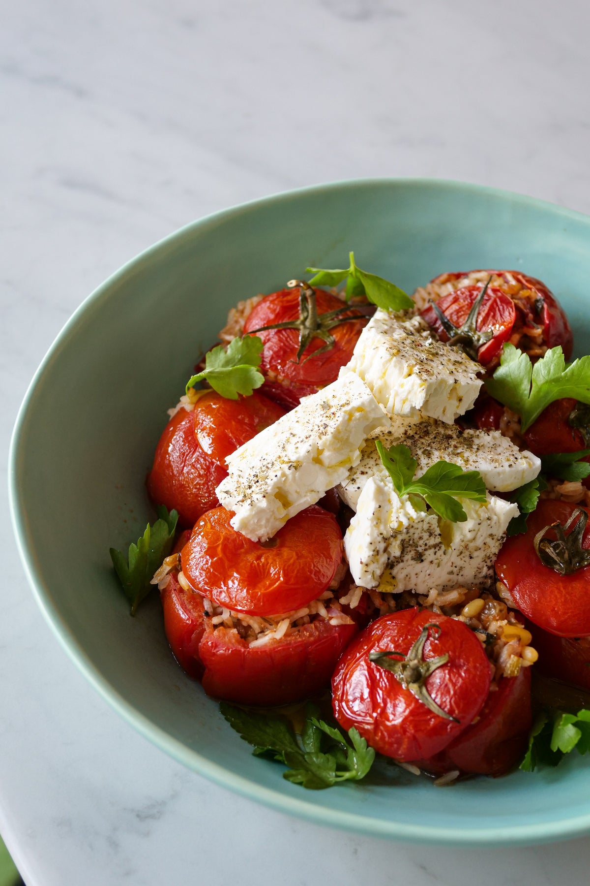 Yemista – Summer Greek Stuffed Tomatoes