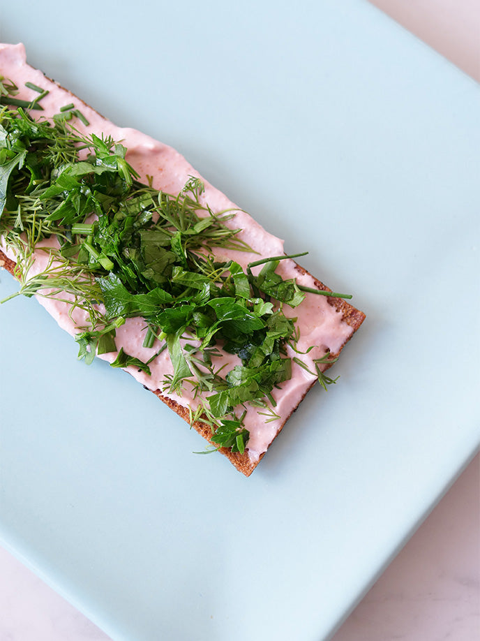 Greek Taramasalata on wholegrain crackers