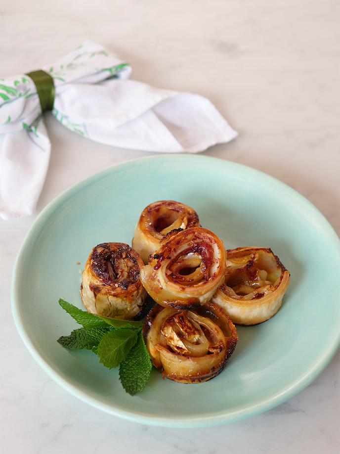 Cranberry and Brie scrolls