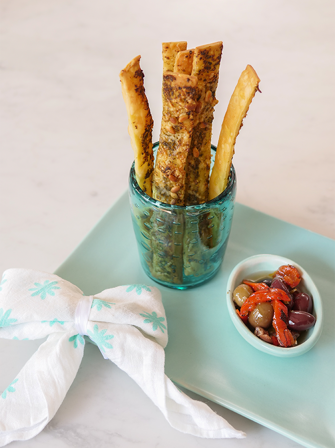 Pesto Parmesan Crisps