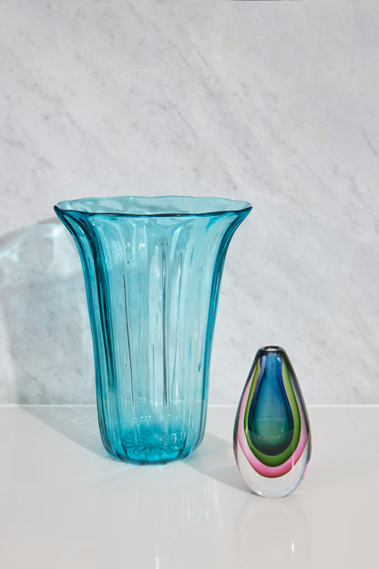 Limited Edition Bespoke Teal Blue Vase