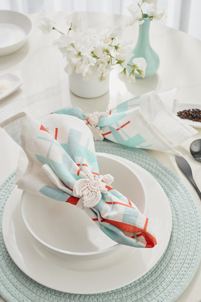 100% Linen Napkins – Classic Plaid (set of 6)