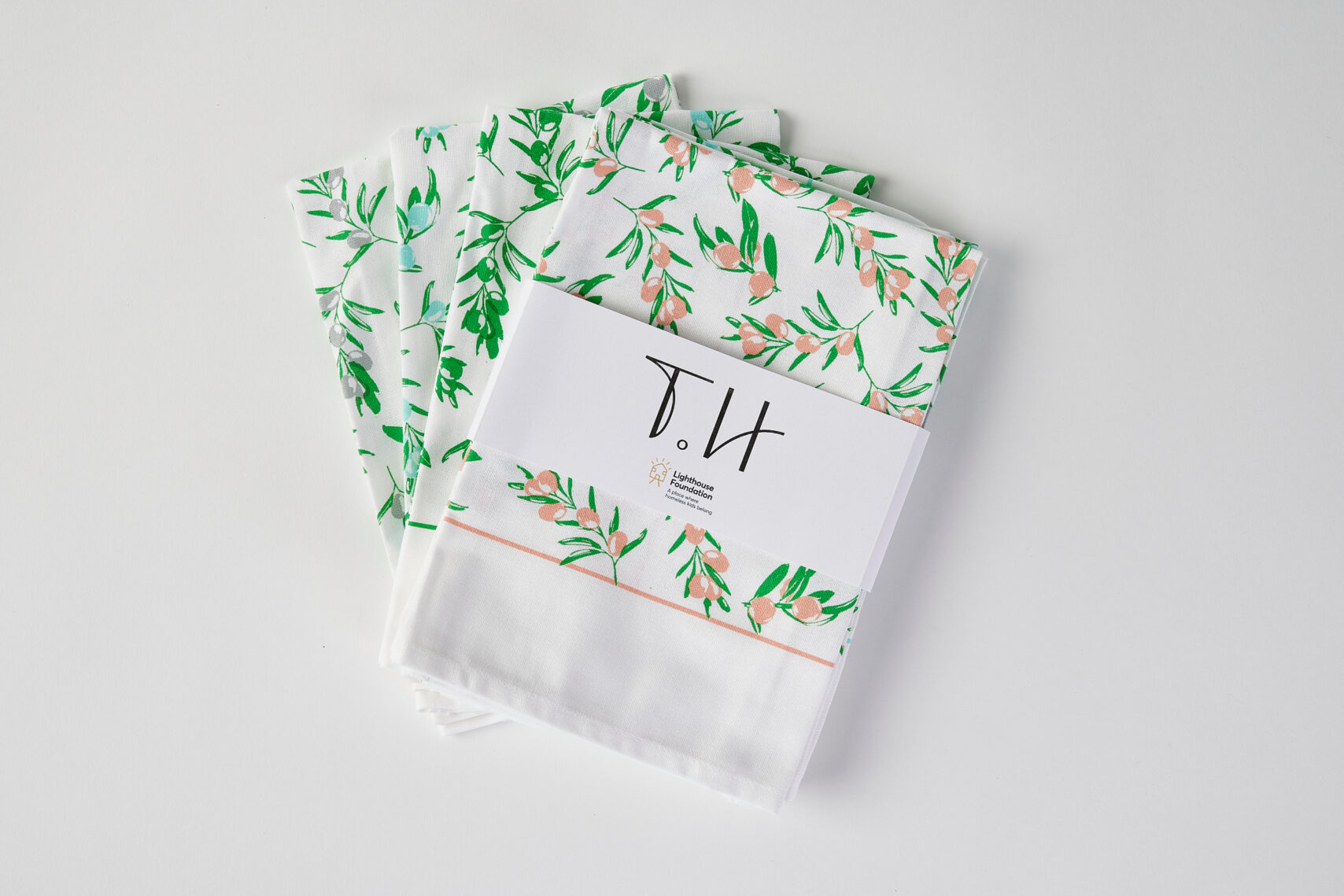 100% Cotton Napkin Olive design (set of 4)